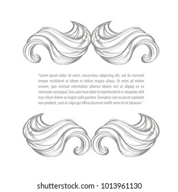 Beautiful abstaract wavy pattern. Decorative element for the design of invitations, greeting cards and other items.