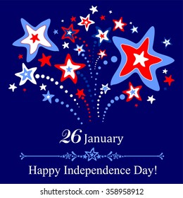 Beautiful abstract for 26 January Australia Day. Vector illustration