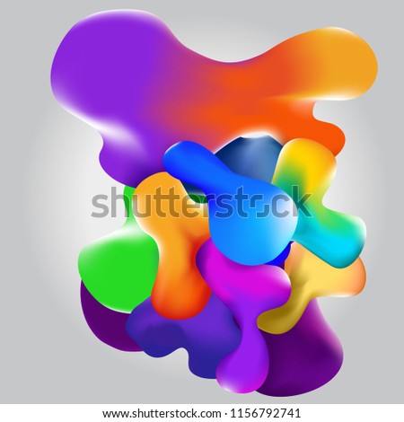 Beautiful abstract 3d background. Liquid colorful bubbles. Vector design background EPS10