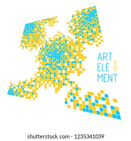 Beautiful abstract 3d vector mosaic background, artistic geometric illustration as a template for your layout with copy space for title and text. Usable for brochure, magazine, ad, banner, poster.