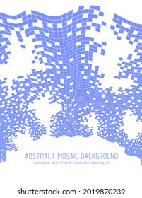 Schöner abstrakter 3D-Vektormosaikhintergrund, künstlerische geometrische Illustration als Vorlage für Ihr Layout mit Kopienraum für Titel und Text. Für Broschüren, Magazine, Werbung, Banner, Poster.