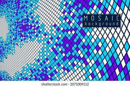 Hermoso fondo abstracto de mosaico vectorial 3d, ilustración geométrica artística como plantilla para su diseño con espacio de copia para título y texto. Usable para folletos, revistas, anuncios, banner, afiches.