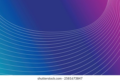 Beautiful abstract art background with hd quality. pink and blue gradient wallpaper with customized lines. aesthetics wavy white lines on dark background, gradient wallpaper graphic curves