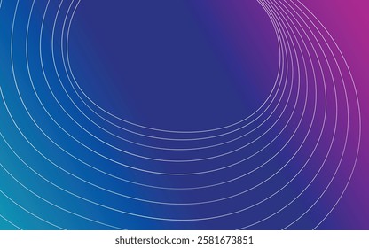 Beautiful abstract art background with hd quality. pink and blue gradient wallpaper with customized lines. aesthetics wavy white lines on dark background, gradient wallpaper graphic curves