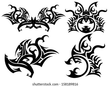 Beautiful abstract art pattern tattoo on a white background