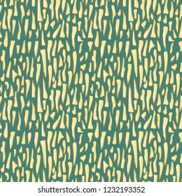 Beautiful abstract art vector seamless pattern hand drawn golden splinters on turquoise background for bedding, textile, wallpaper, wrapping, furnishings, upholstery, cover page, banner, web site.