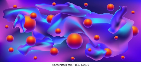 Beautiful abstract background with amorphous shapes.