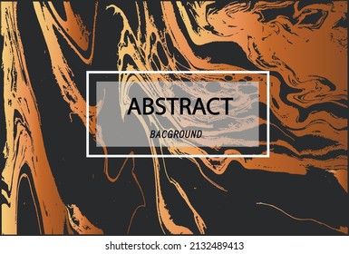 Beautiful abstract background. Black and gold mixed acrylic paints. Liquid art. Modern Art. Vector illustration.