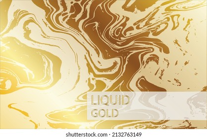 Hermoso fondo abstracto. Pinturas acrílicas mezcladas en negro y oro. Arte líquido. Arte moderno. Ilustración vectorial.
