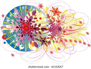 beautiful abstract background, border, branches