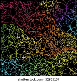 beautiful abstract background with butterflies. Beautiful vector illustration.