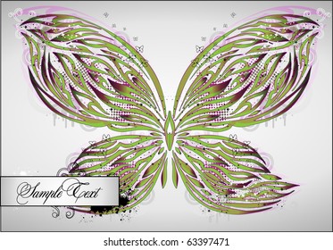 beautiful abstract background with butterfly
