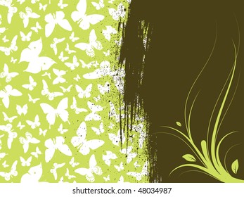 beautiful abstract background containing butterflies