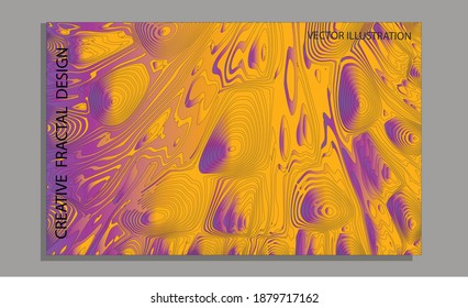 Beautiful abstract background. Creative fractal design. Marble texture. Vector illustration.