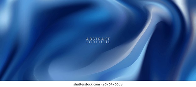 Beautiful abstract background featuring smooth blue gradient swirls with fluid motion. The combination of light and dark blue