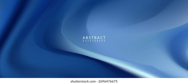 Hermoso fondo abstracto con remolinos de gradiente azul liso con movimiento fluido. La combinación de azul claro y azul oscuro