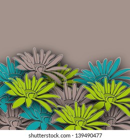 Beautiful abstract background with flowers.