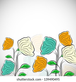 Beautiful abstract background with flowers.