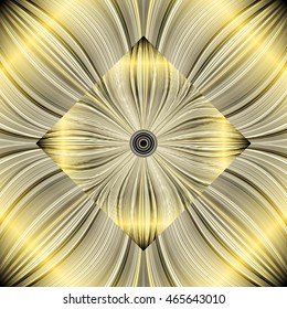 Beautiful abstract background of glowing lines, stylized flowers