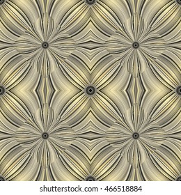 Beautiful abstract background of glowing lines, stylized flowers. Seamless floral pattern. 