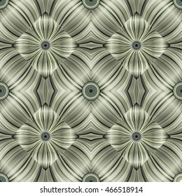 Beautiful abstract background of glowing lines, stylized flowers. Seamless floral pattern. 
