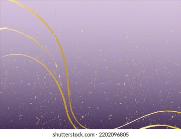 Beautiful abstract background with golden elements. Lilac background. Abstract golden waves. Abstract texture.