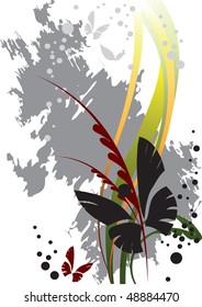 beautiful abstract background, illustration depicts beautiful plants