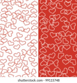 beautiful abstract  background of many hearts, two colour red and white