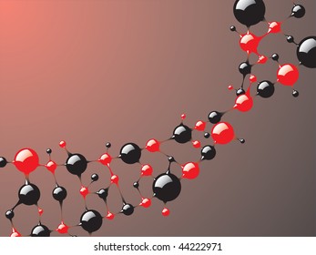 beautiful abstract background molecular