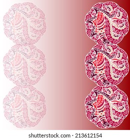 beautiful abstract background with a red ornament vector