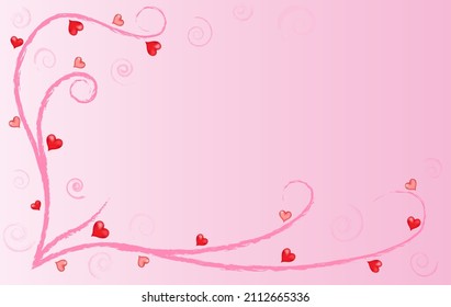 bello fondo abstracto de corazones pintados de rojo, para el Día de San Valentín
