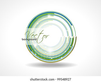 Beautiful abstract background with  retro technology circles in green and blue colors, isolated on white, Vector illustration  in EPS 10.