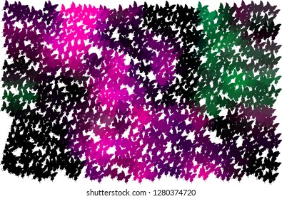 Beautiful abstract background with vector butterflies