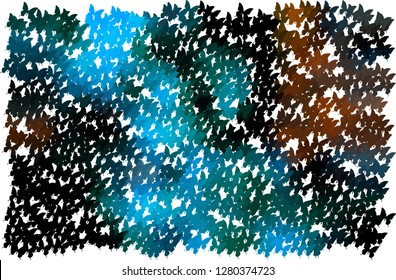 Beautiful abstract background with vector butterflies