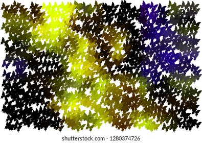 Beautiful abstract background with vector butterflies