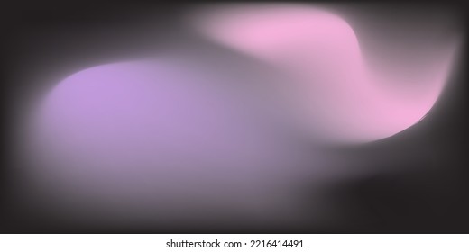 Beautiful abstract black background with pastel blots of pink and purple. Vector graphics