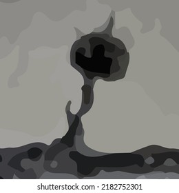 The beautiful abstract of black and grey color blend vector. It is suitable to elegant themed home decorations such as wall paintings or photo frames on the table.