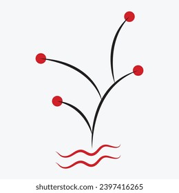 Beautiful abstract black and red logo design