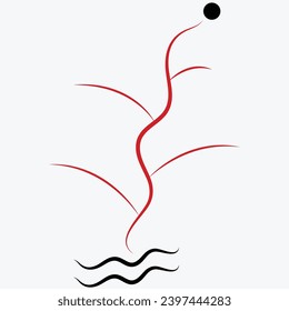 Beautiful abstract black and red logo design