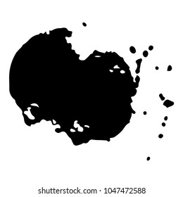beautiful abstract black watercolor art hand paint on white background,brush textures for logo.There is a place for text.Perfect stroke design for headline.luxury boutique Illustrations.