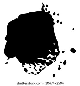 beautiful abstract black watercolor art hand paint on white background,brush textures for logo.There is a place for text.Perfect stroke design for headline.luxury boutique Illustrations.