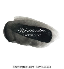 beautiful abstract black watercolor art hand paint on white background,brush textures for logo.There is a place for text.Perfect stroke design for headline.luxury boutique Illustrations.