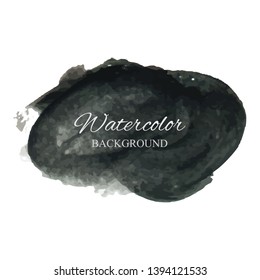 beautiful abstract black watercolor art hand paint on white background,brush textures for logo.There is a place for text.Perfect stroke design for headline.luxury boutique Illustrations.