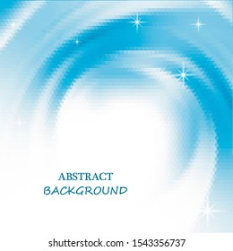 Beautiful abstract blue background with triangle mosaic. Background with twinkling stars.