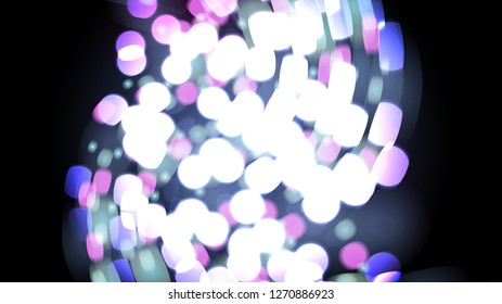 Beautiful abstract blue glowing shiny color texture blurred with bokeh effect from circles and lines, geometric shapes and copy space. The background. Vector illustration.
