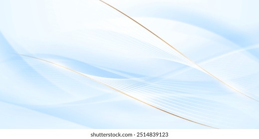 Beautiful abstract blue lines background Vector illustration