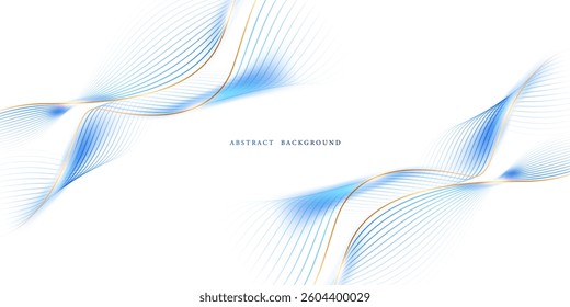 Beautiful abstract blue lines background Vector illustration