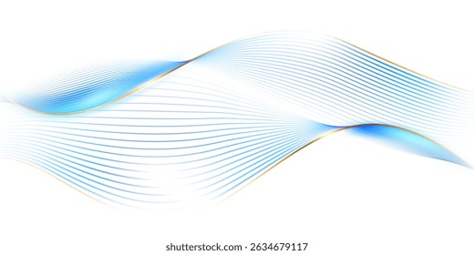 Beautiful abstract blue lines background Vector illustration