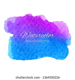 beautiful abstract blue and pink watercolor art hand paint on white background,brush textures for logo.There is a place for text.Perfect stroke design for headline.luxury boutique Illustrations.