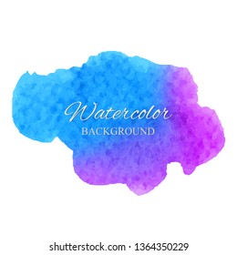 beautiful abstract blue and pink watercolor art hand paint on white background,brush textures for logo.There is a place for text.Perfect stroke design for headline.luxury boutique Illustrations.